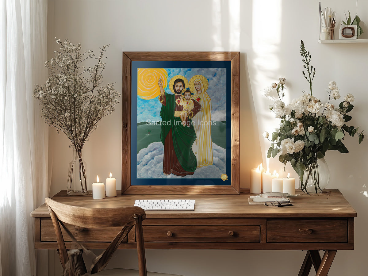 The Holy Family 3 Icon Print