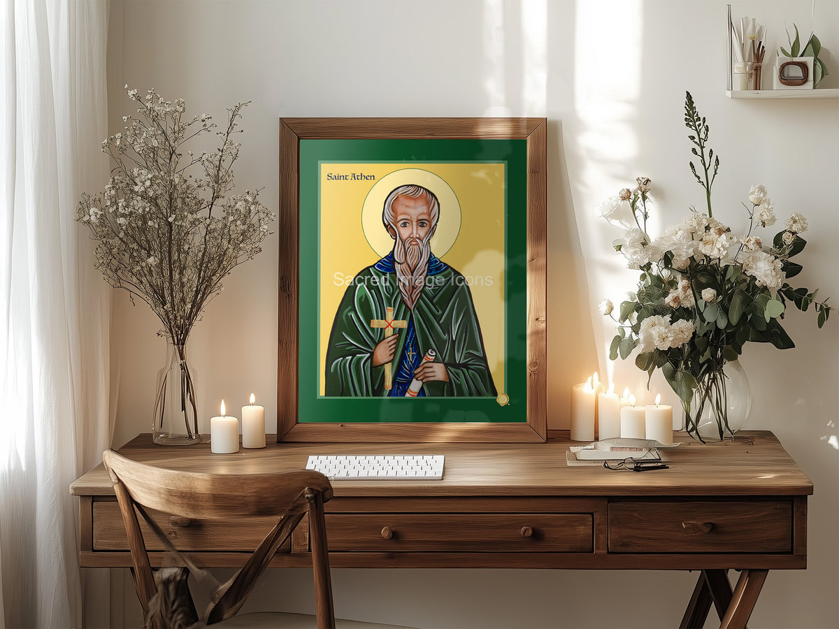 Saint Athen Icon Print