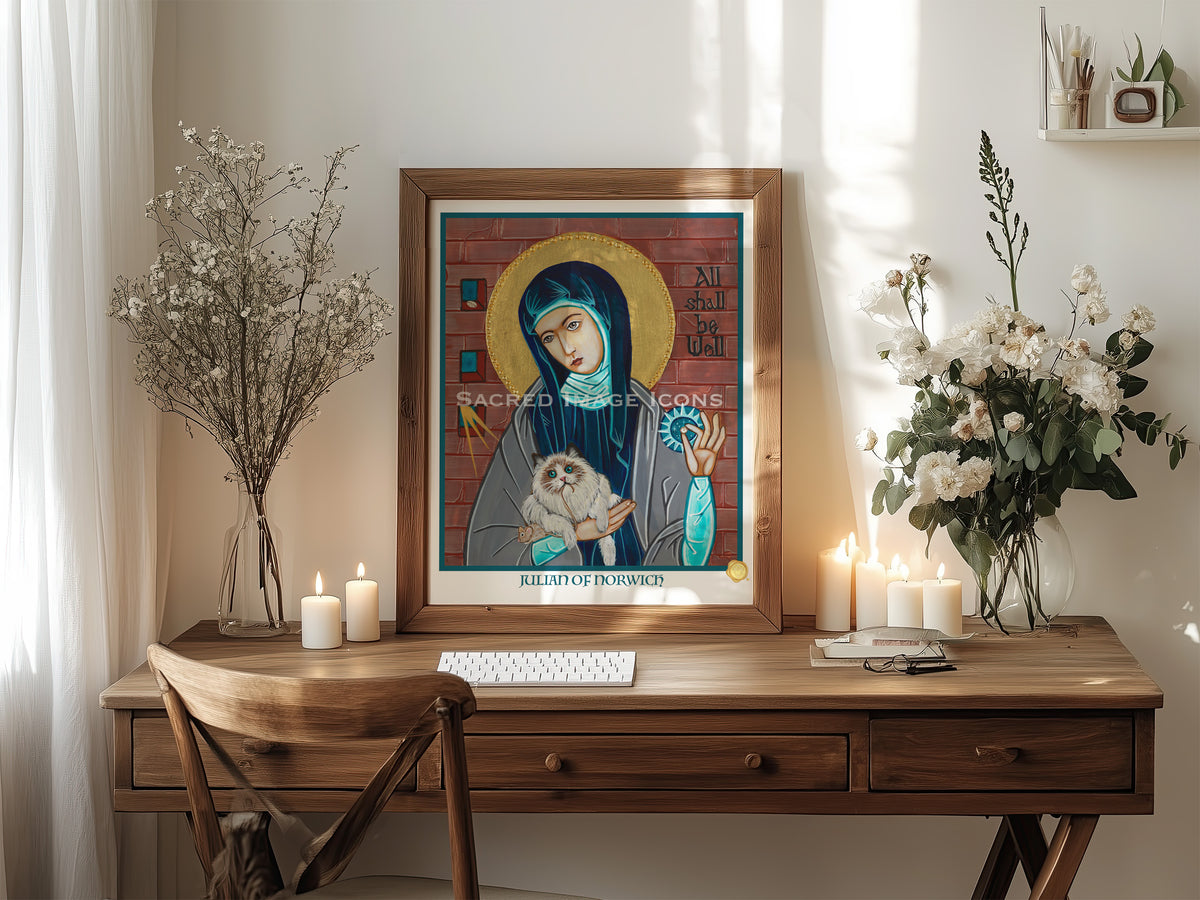 Saint Julian of Norwich Icon Print