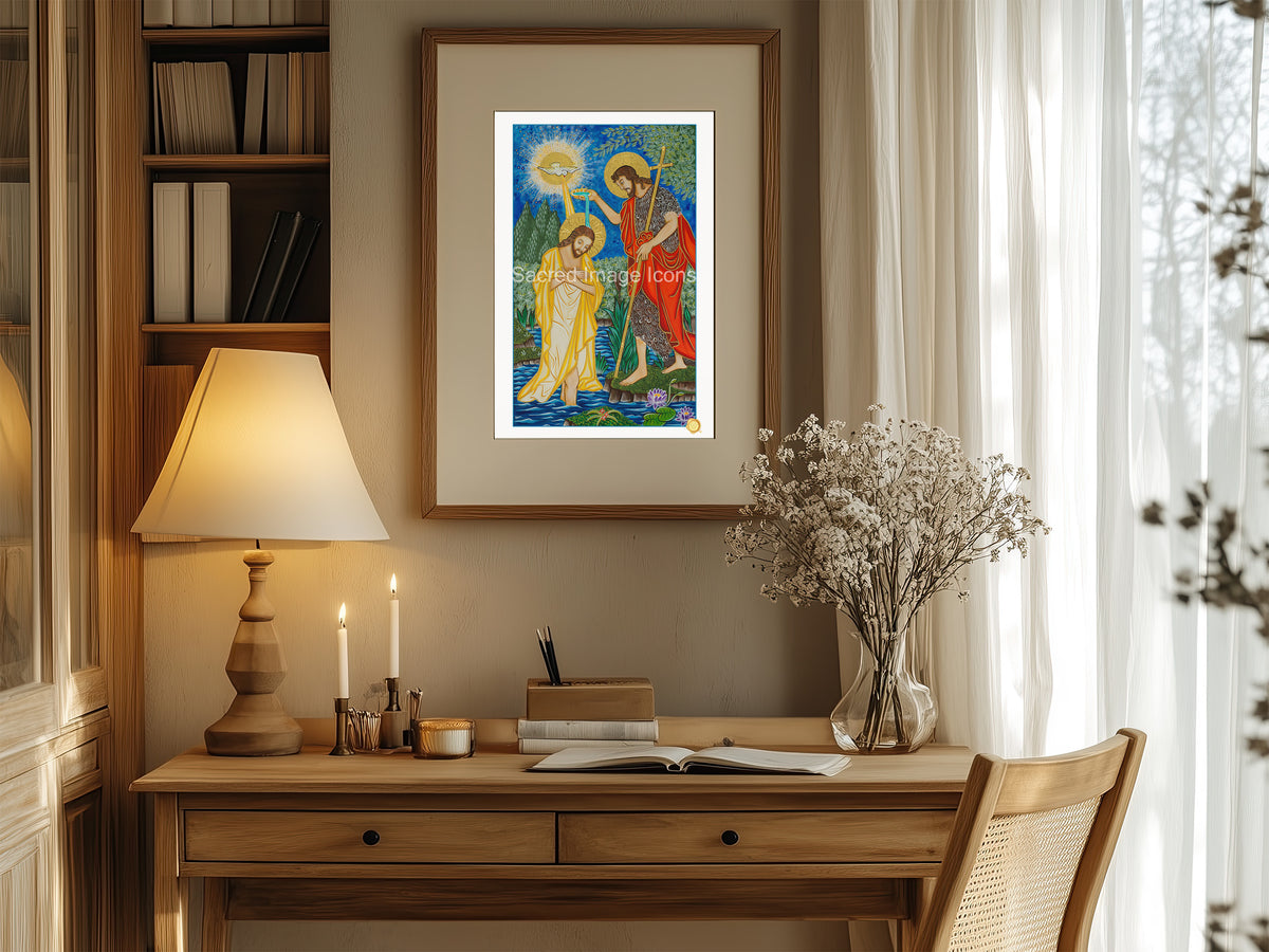 Baptism of Jesus Icon Print