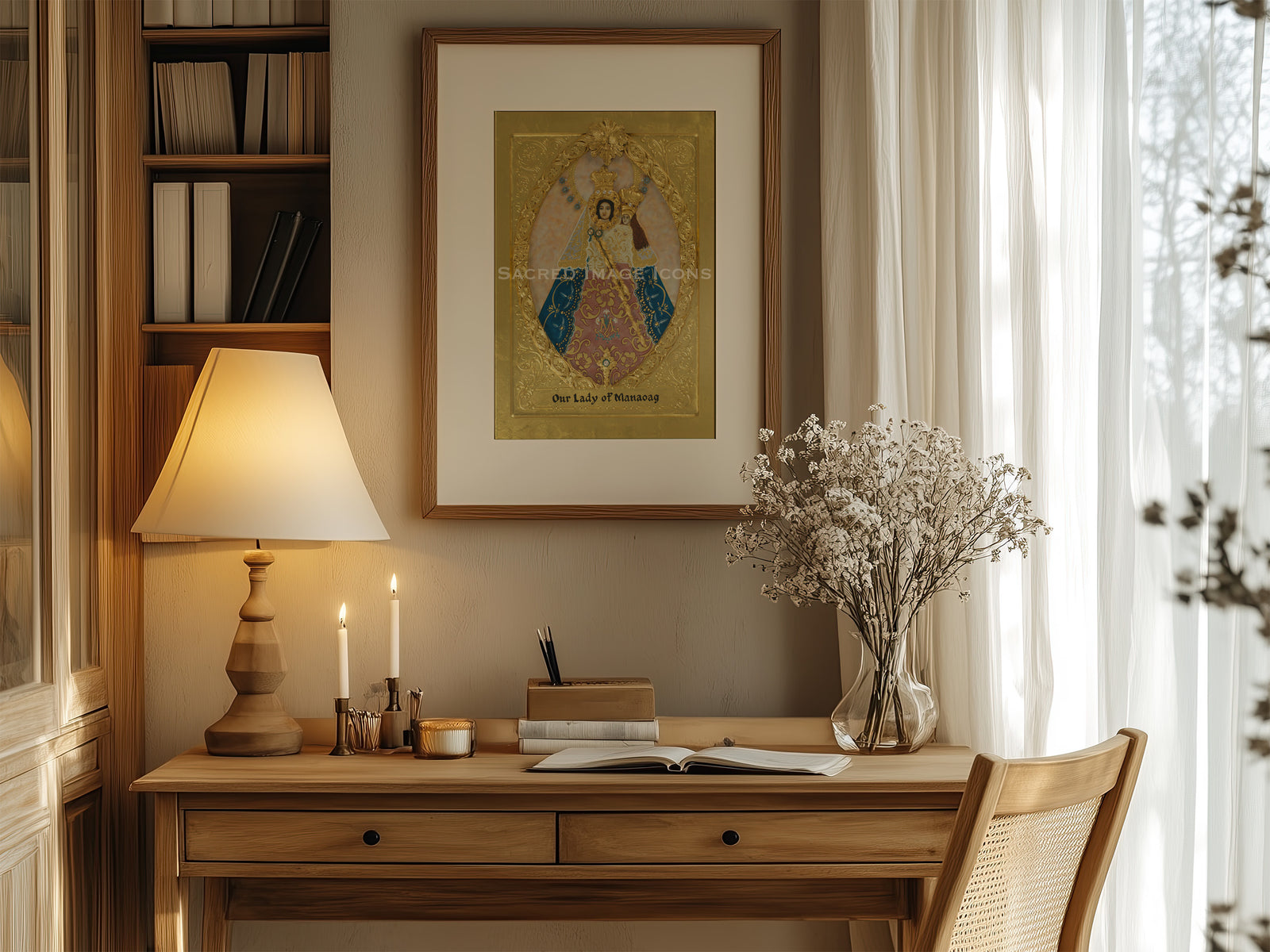 Our Lady of Manaoag Golden Icon Print