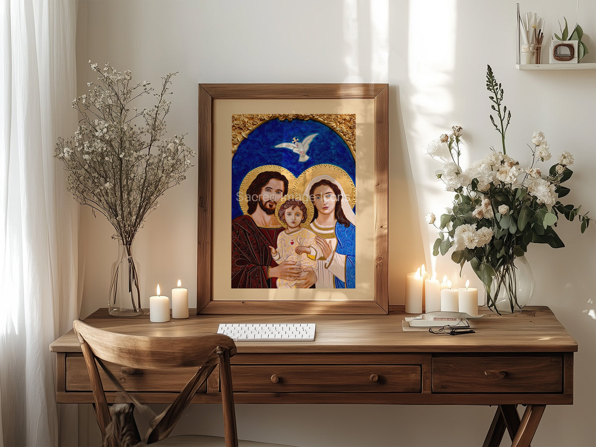 The Holy Family 4 Icon Print