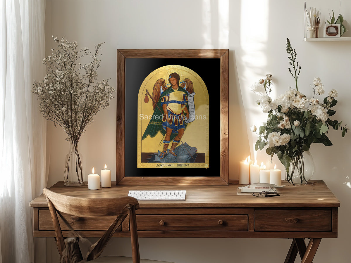 Archangel Raphael Icon Print