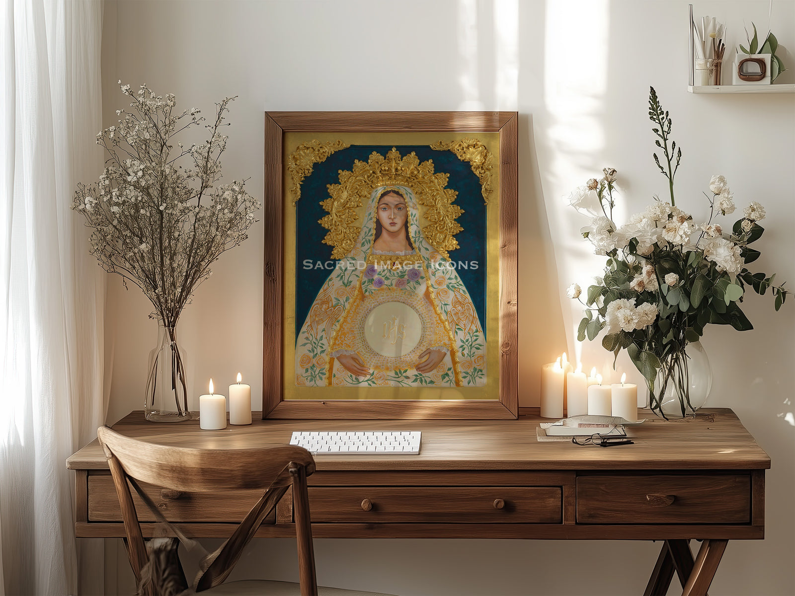 Our Lady Mother of Love Icon Print
