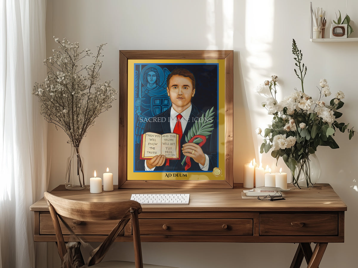 Charlie Kirk Icon Print