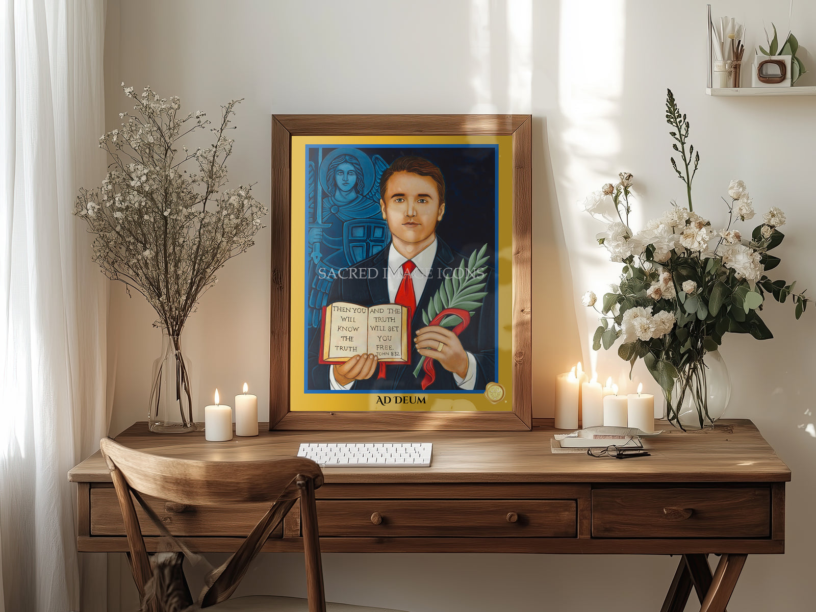 Charlie Kirk Icon Print