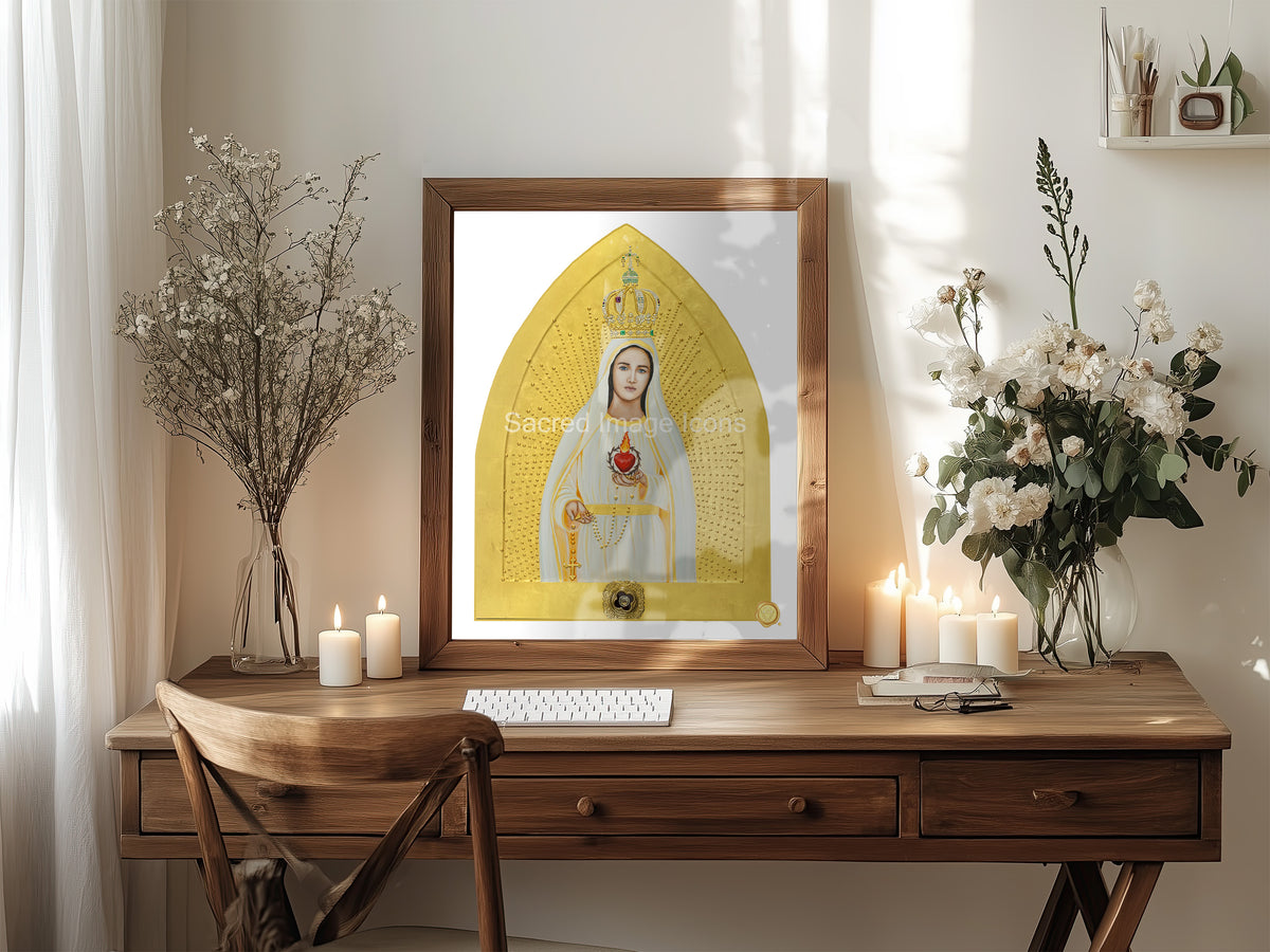 Our Lady of Fatima Icon Print
