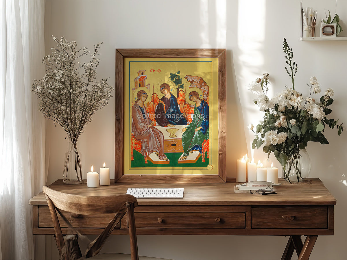 The Trinity of Angels Icon Print