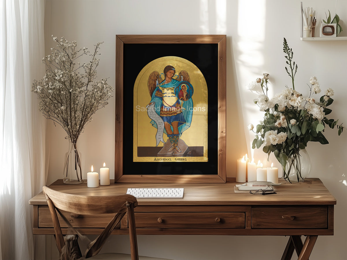 Archangel Gabriel Icon Print