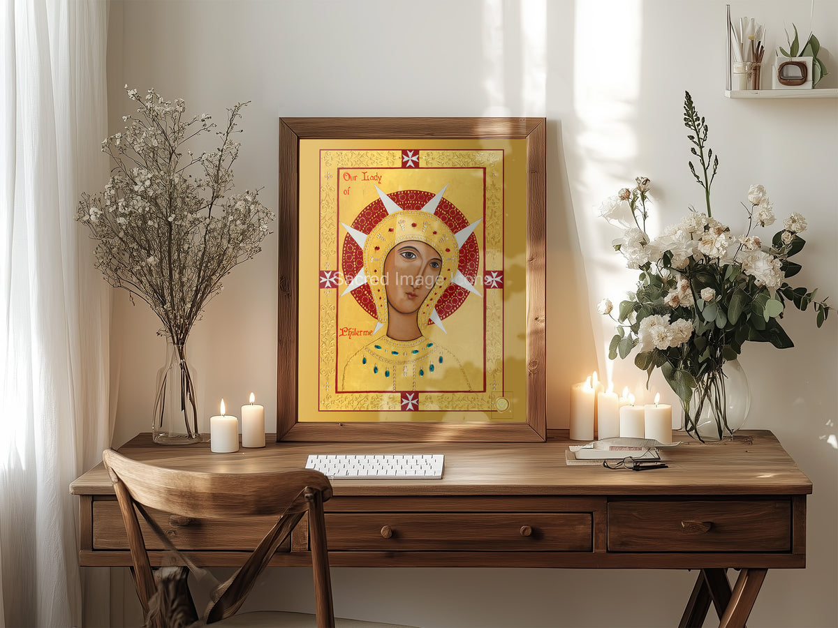 Our Lady of Philerme Icon Print