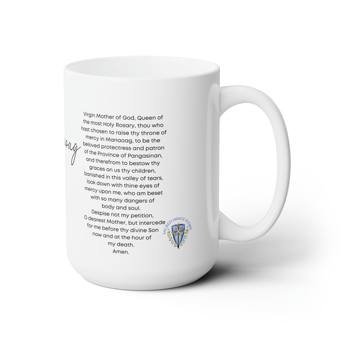 Our Lady of Manaoag Prayer Mug 15oz