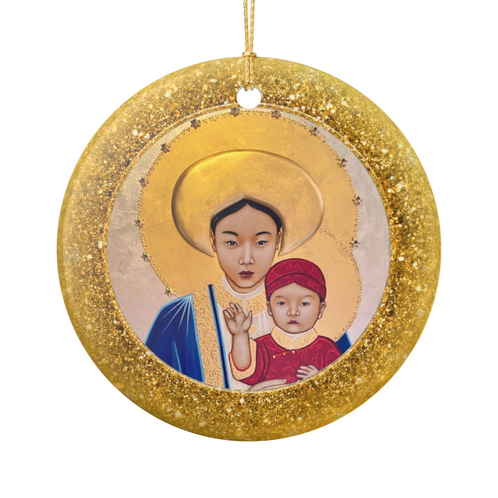 Our Lady of La Vang Ceramic Christmas Ornament