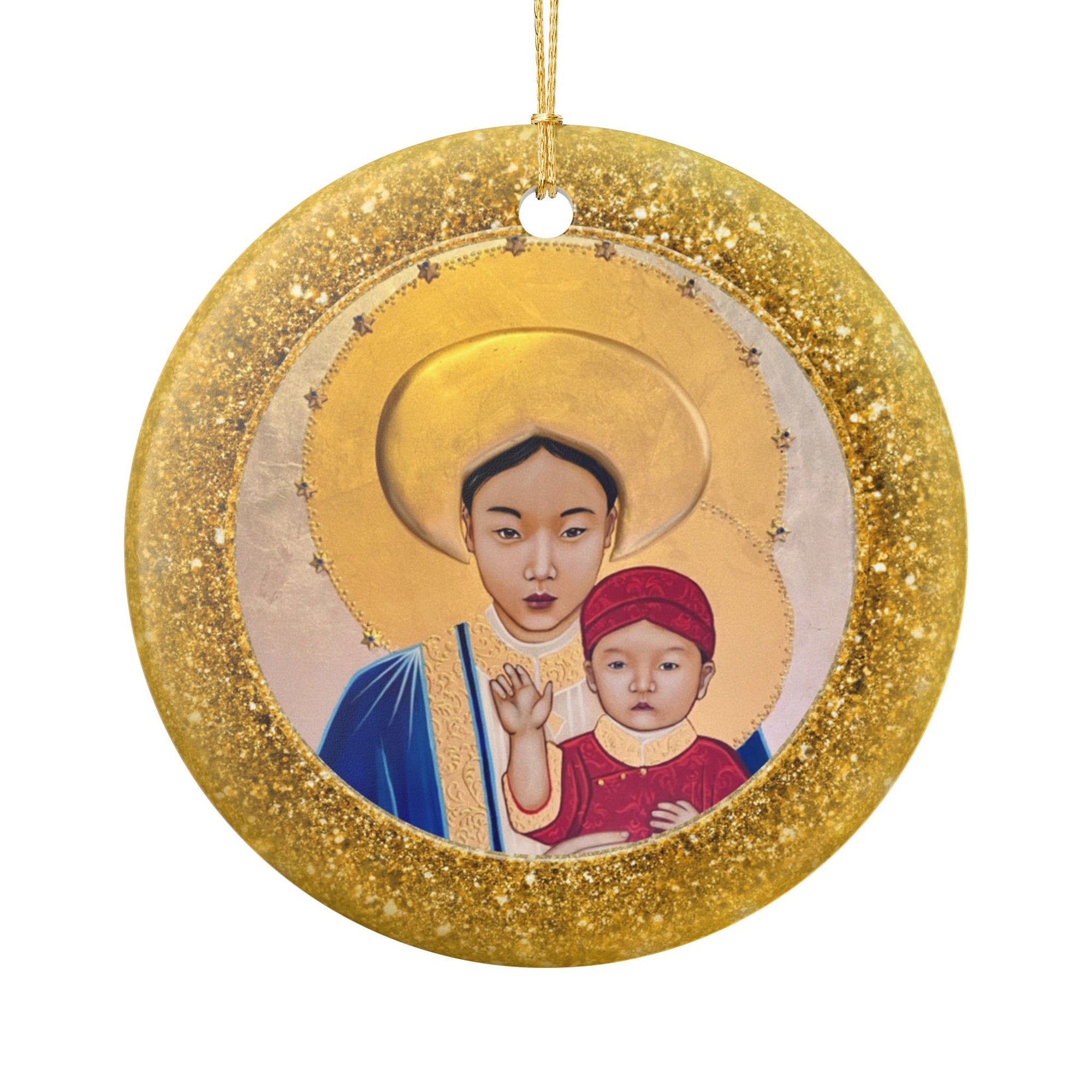 Our Lady of La Vang Ceramic Christmas Ornament