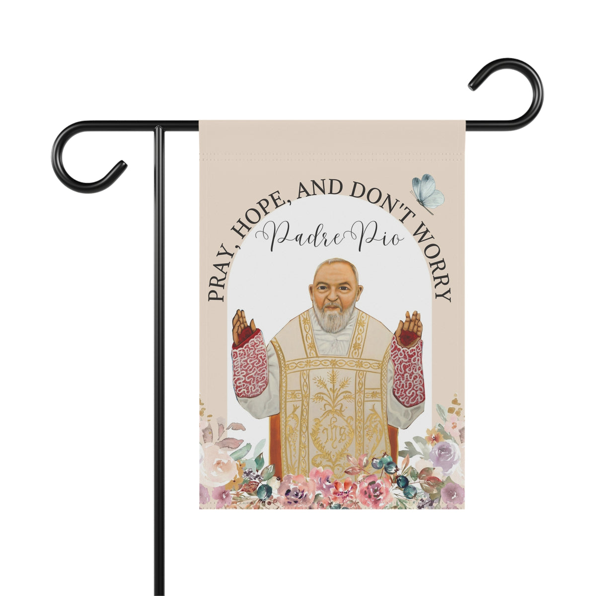 Saint Padre Pio Garden Flag
