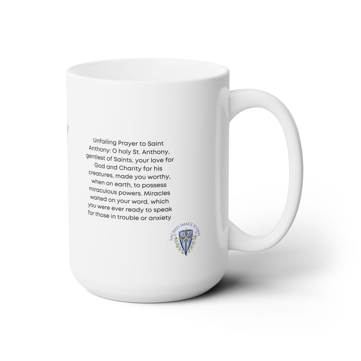 Saint Anthony Prayer Mug 15oz