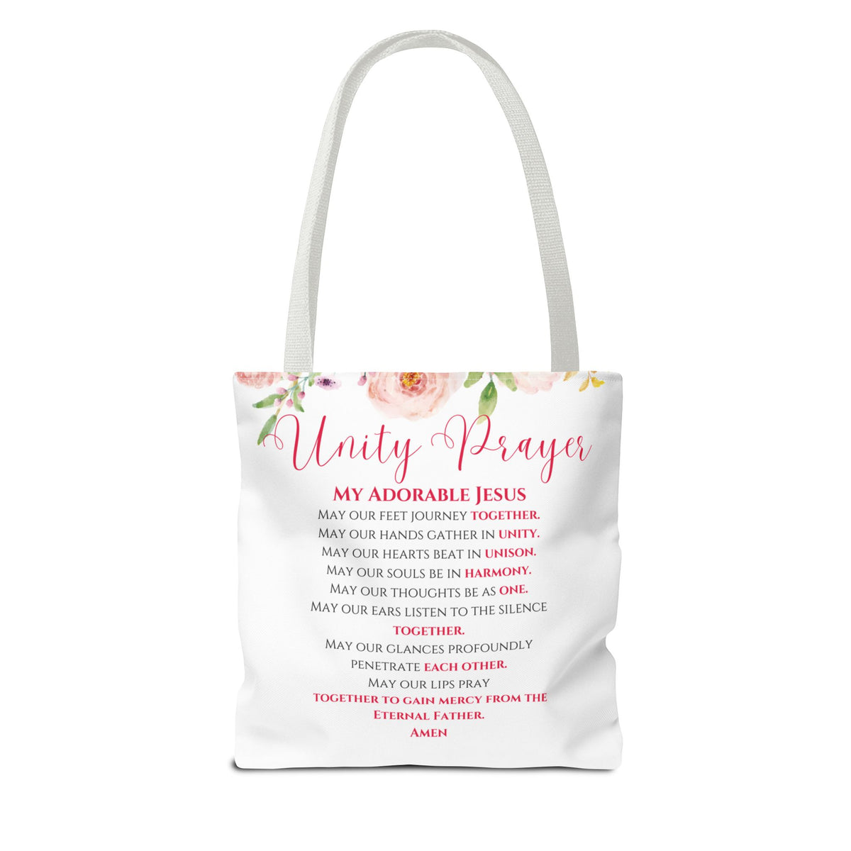 Flame of Love Tote Bag (Pink Roses) 13x13