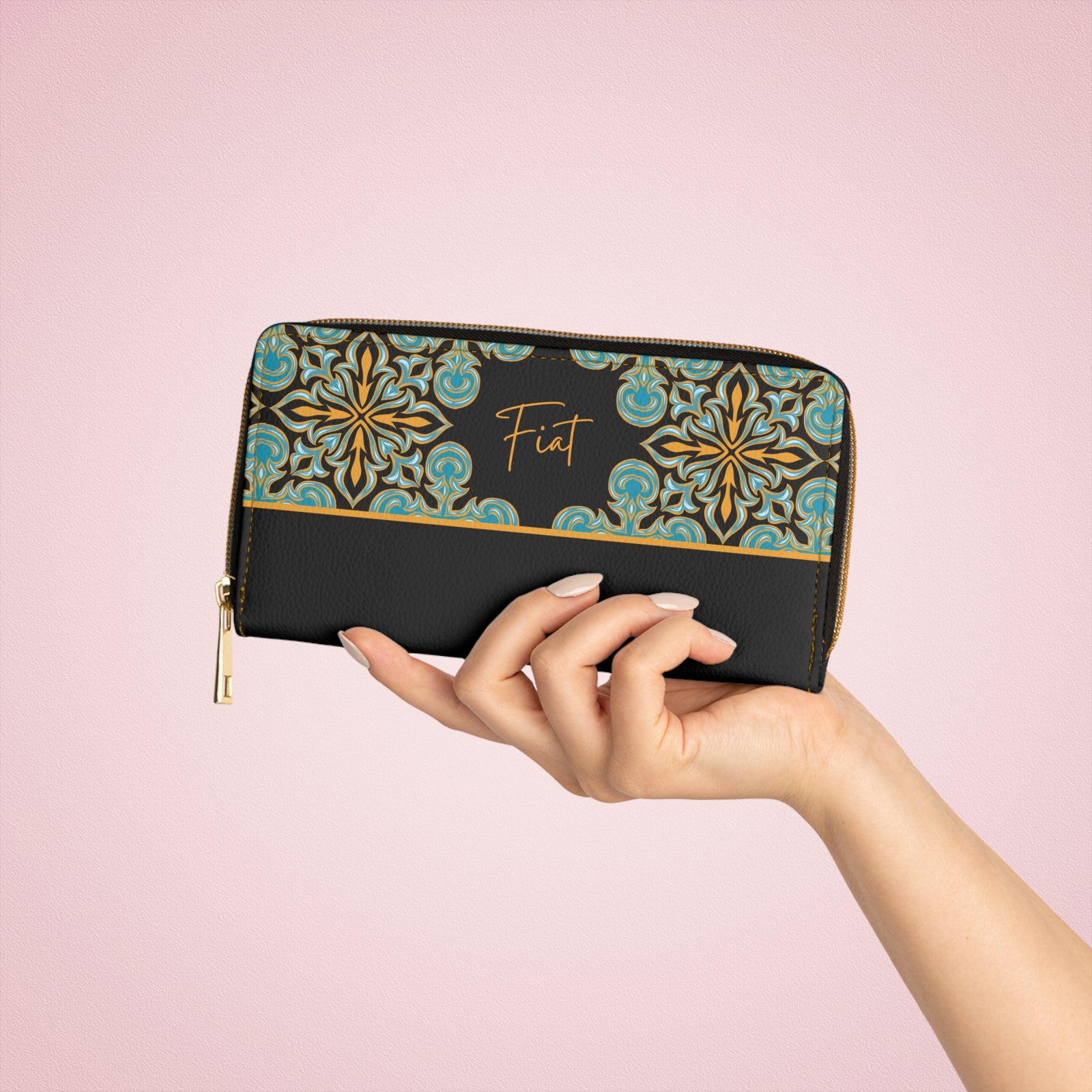 Our Lady of Guadalupe Fiat Zipper Wallet (Vegan Leather)