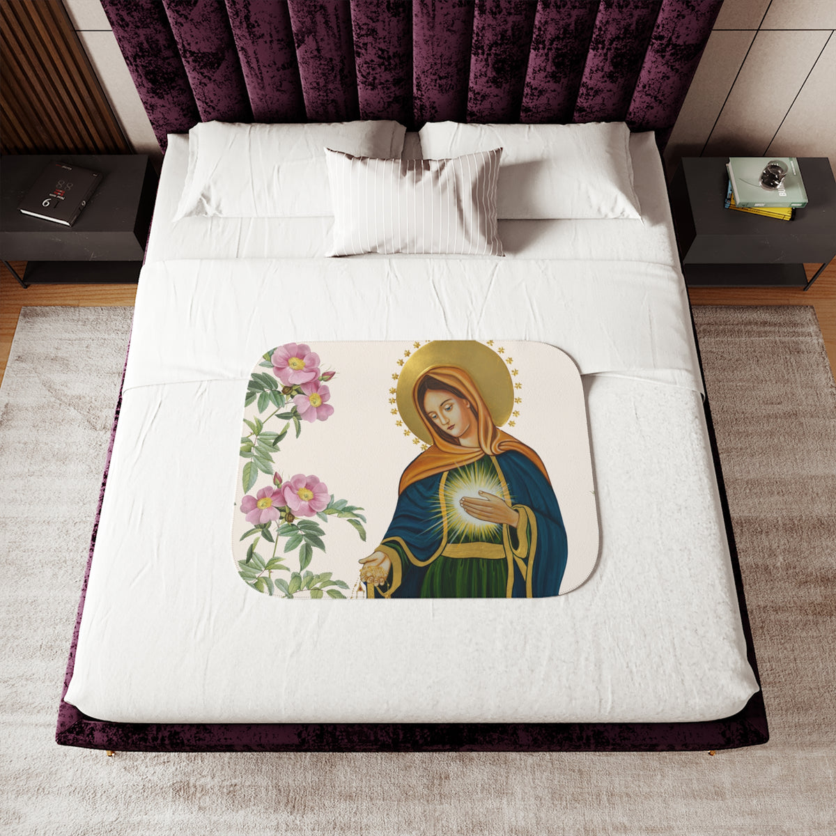 Flame of Love Sherpa Blanket