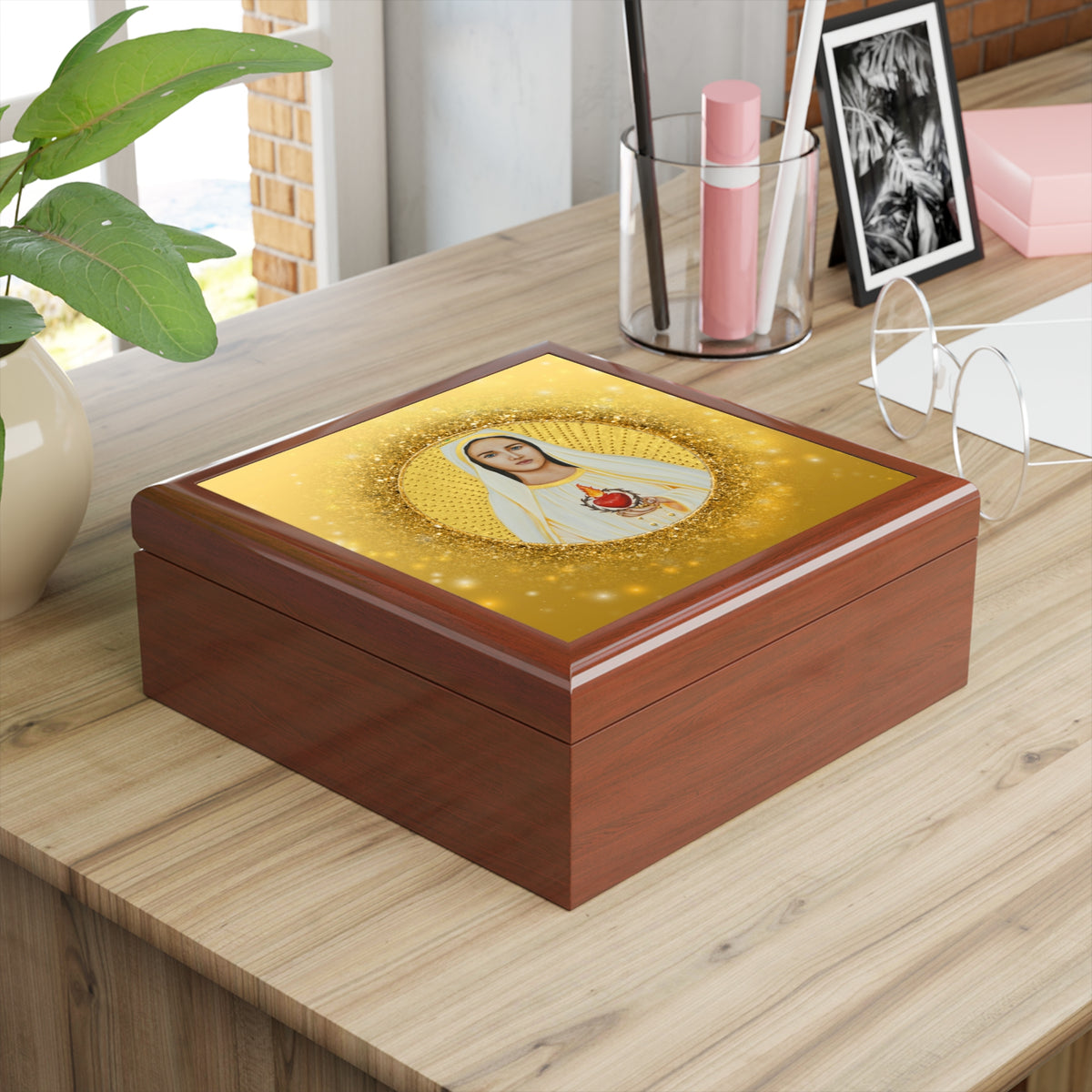 Rosary and Jewelry Box with Our Lady of Fatima