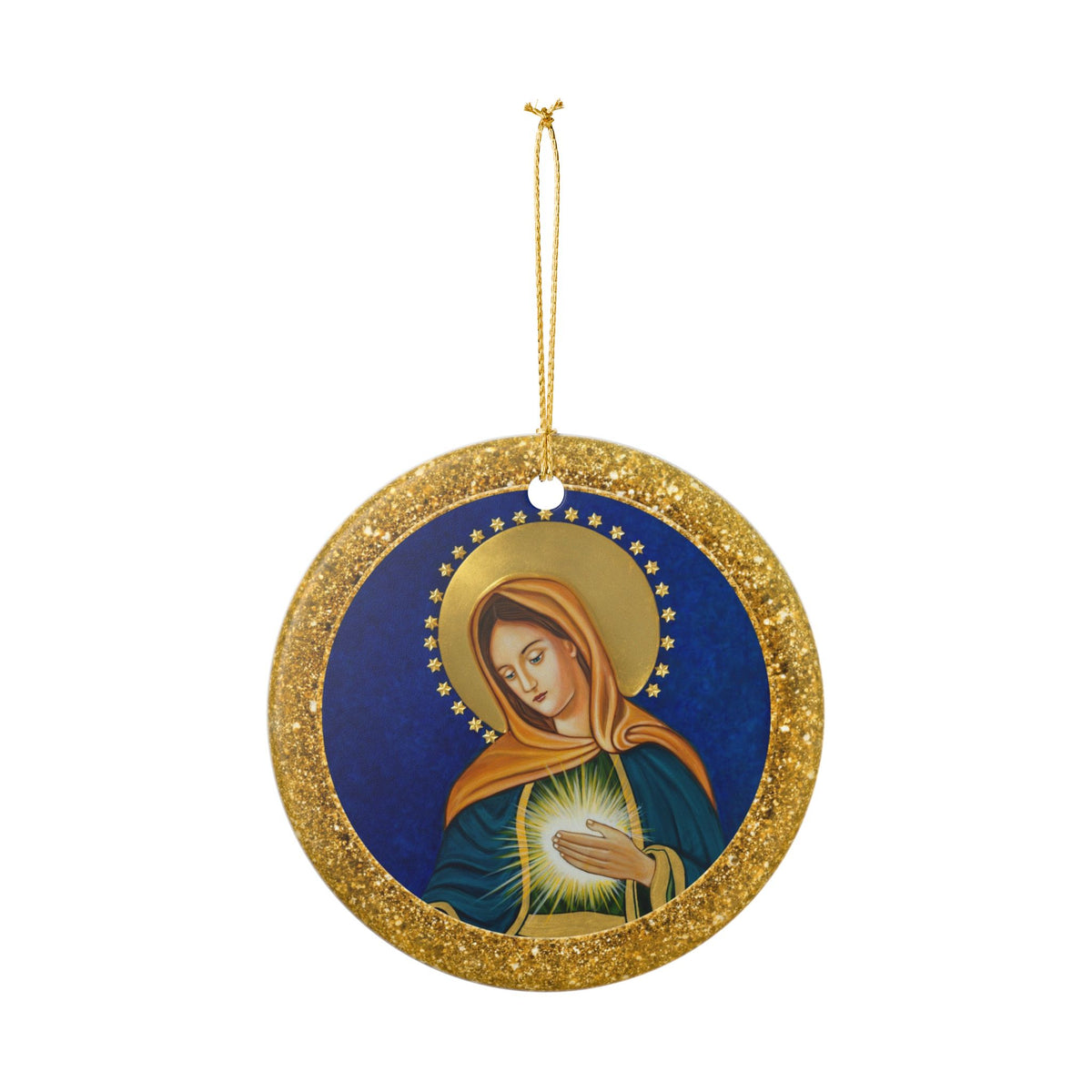 Flame of Love Ceramic Christmas Ornament