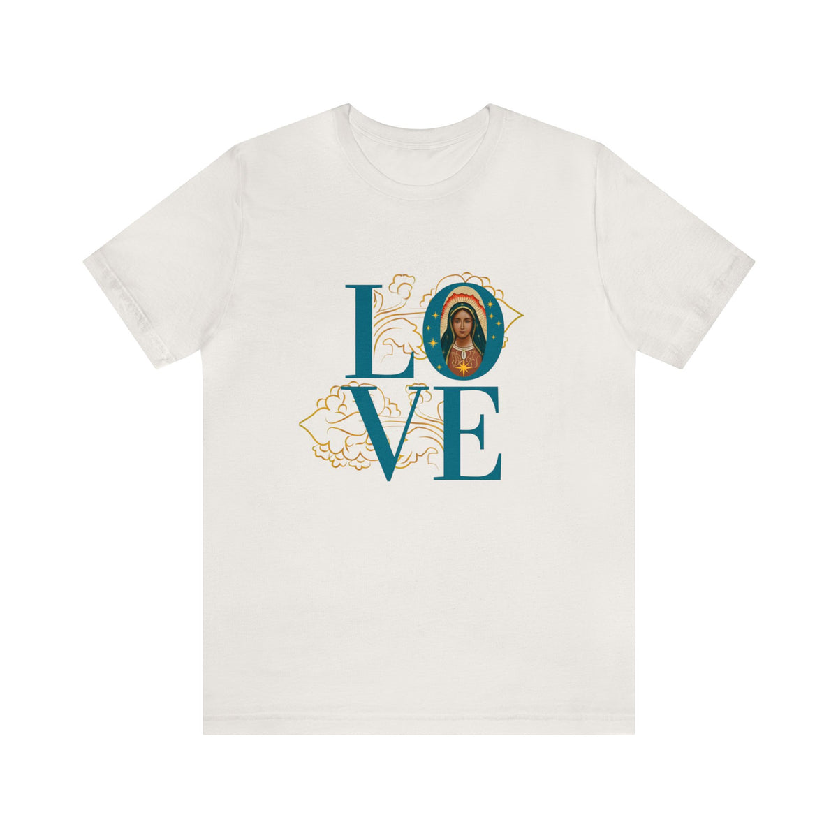 Our Lady of Guadalupe &quot;LOVE&quot; Unisex Jersey Tee