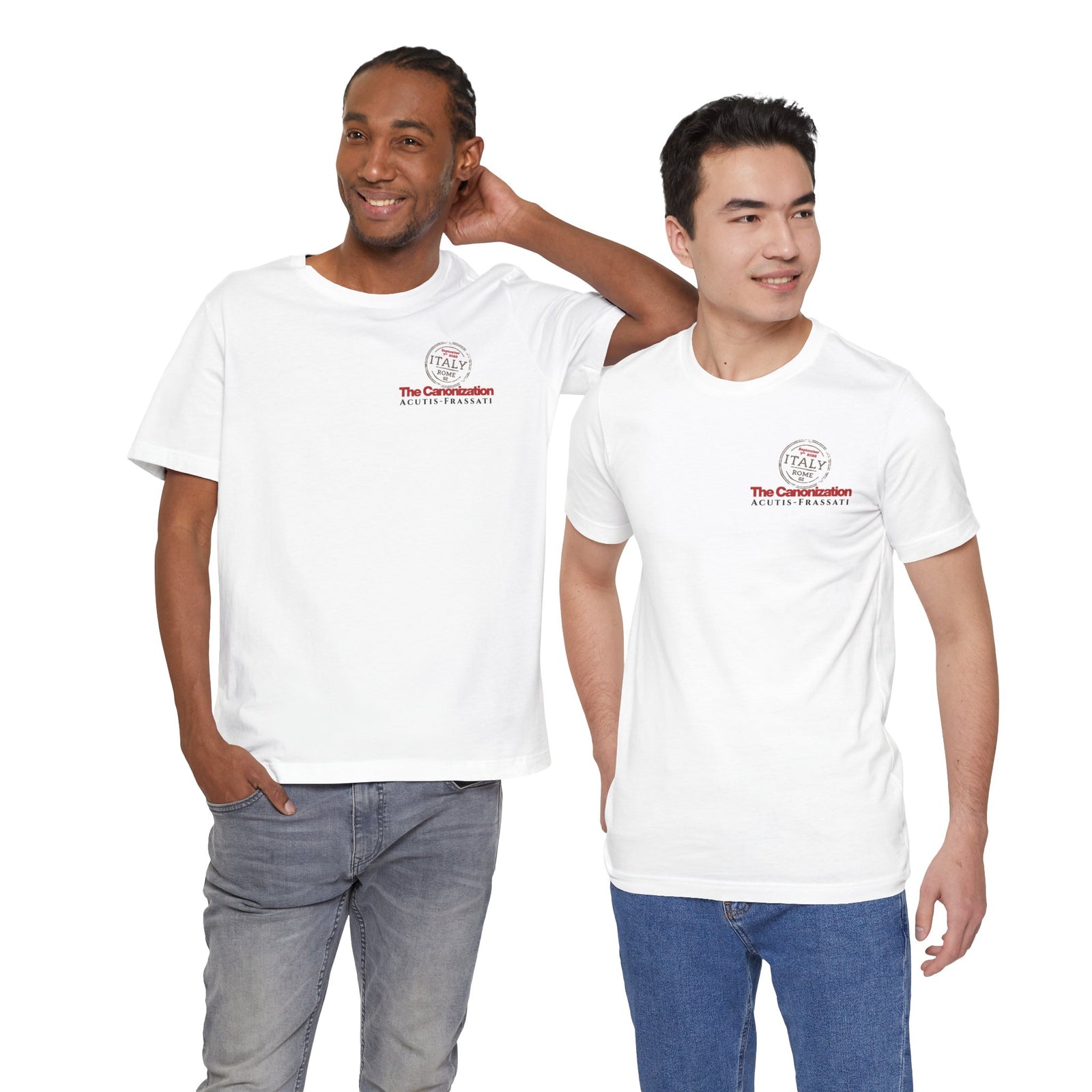 Canonization Commemoration Tee Shirt for Carlo Acutis and Pier Giorgio Frassati