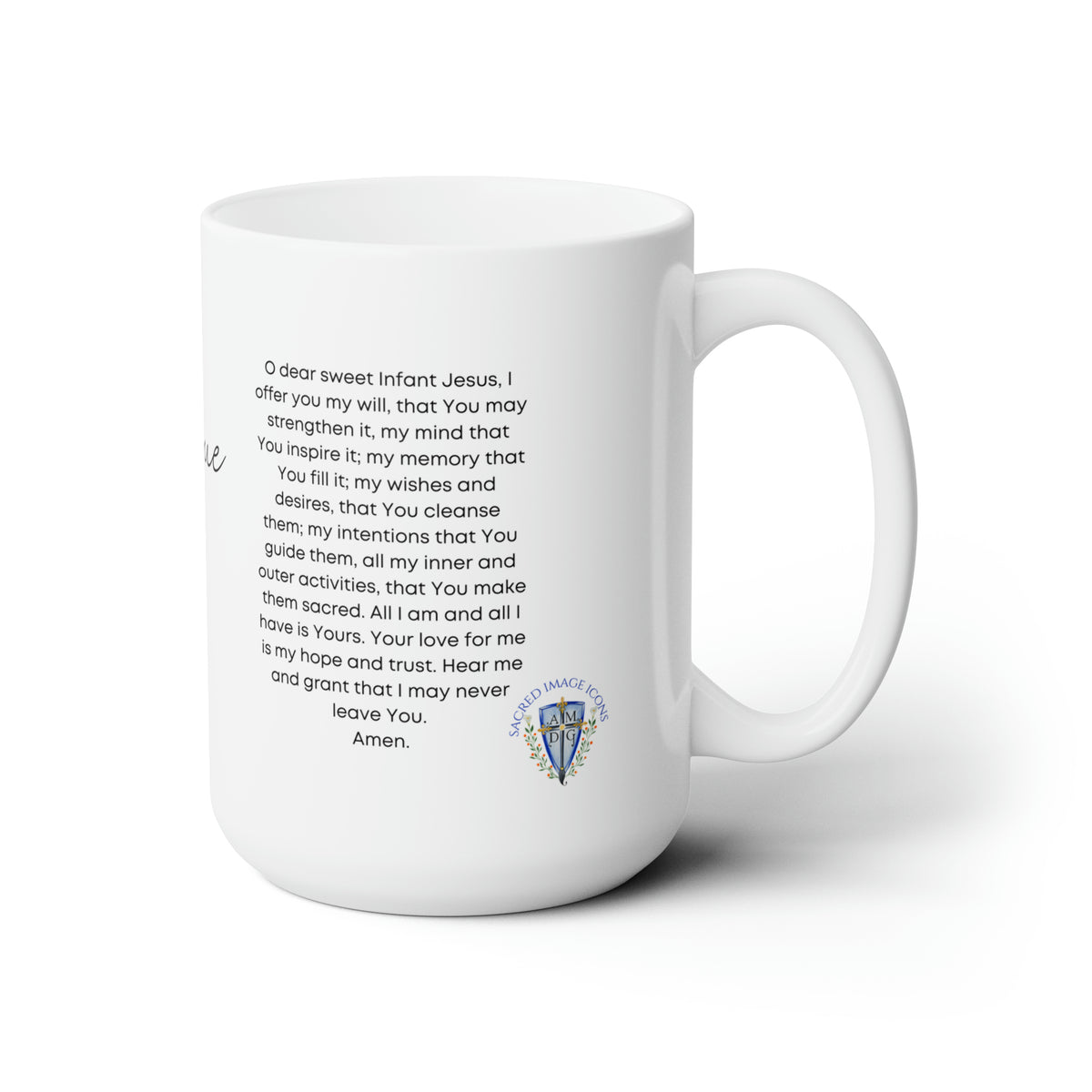 Infant of Prague Prayer Mug 15oz