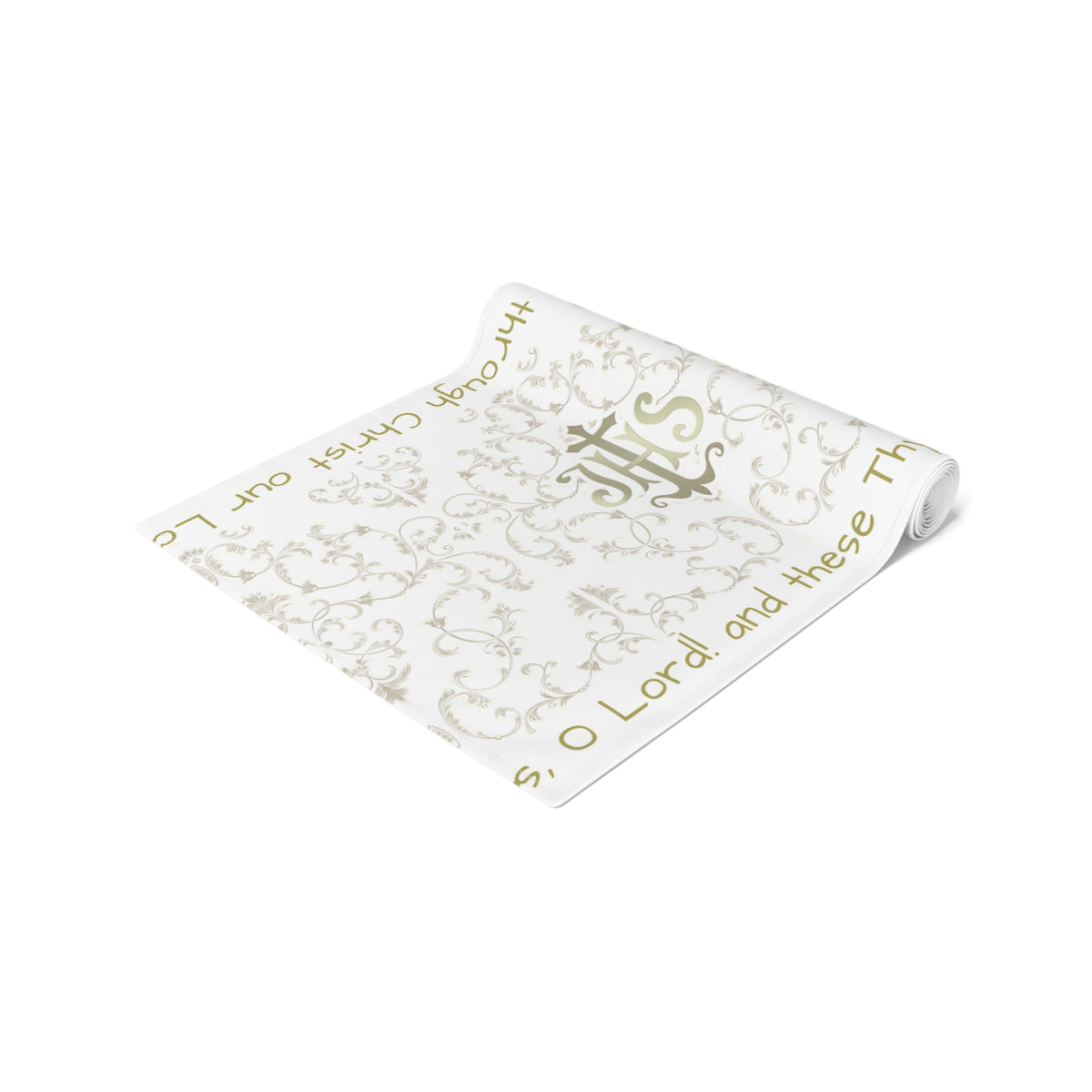 Bless us O Lord Table Runner in Cotton Twill or Poly