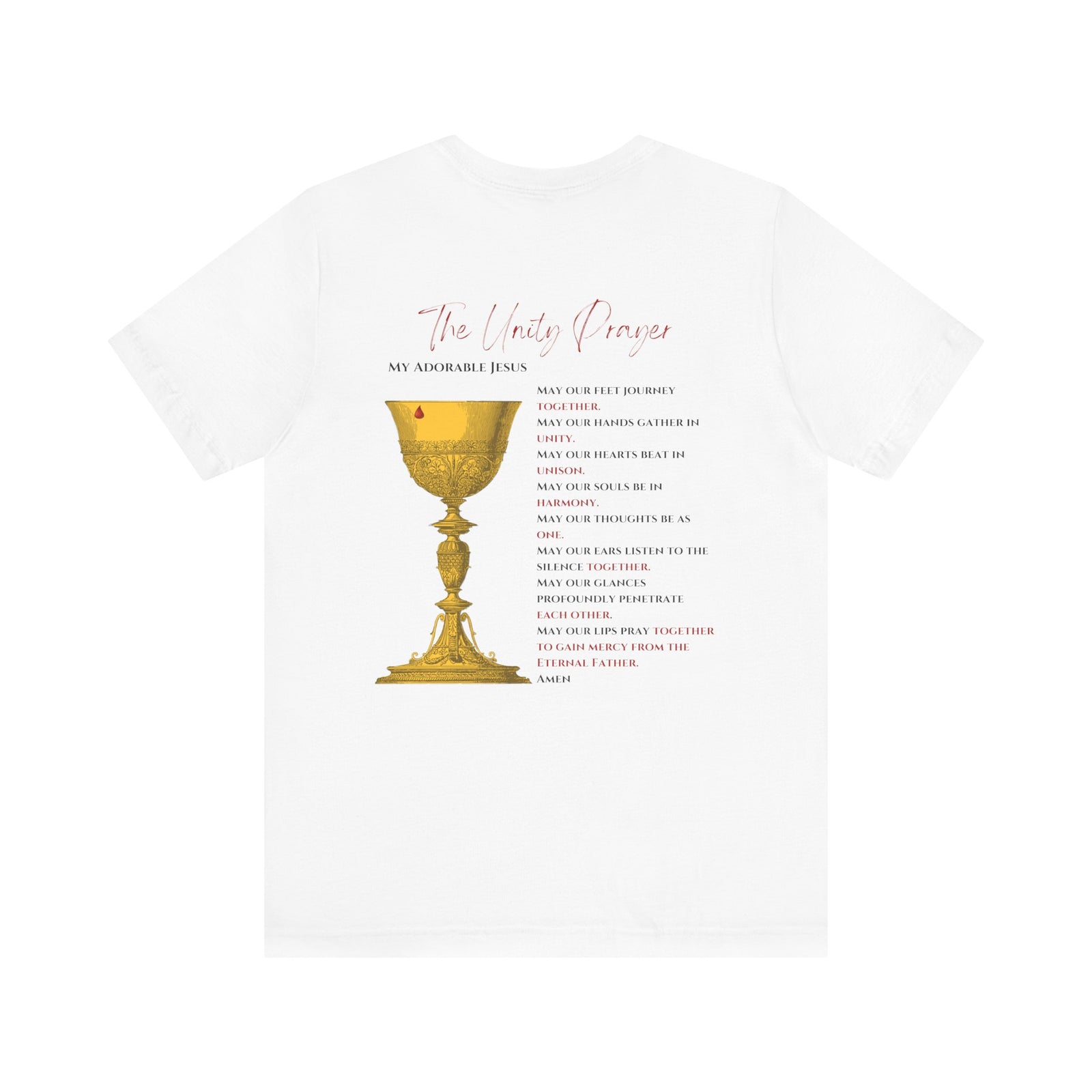 Flame of Love with Unity Prayer & Chalice - Short Sleeve Tee