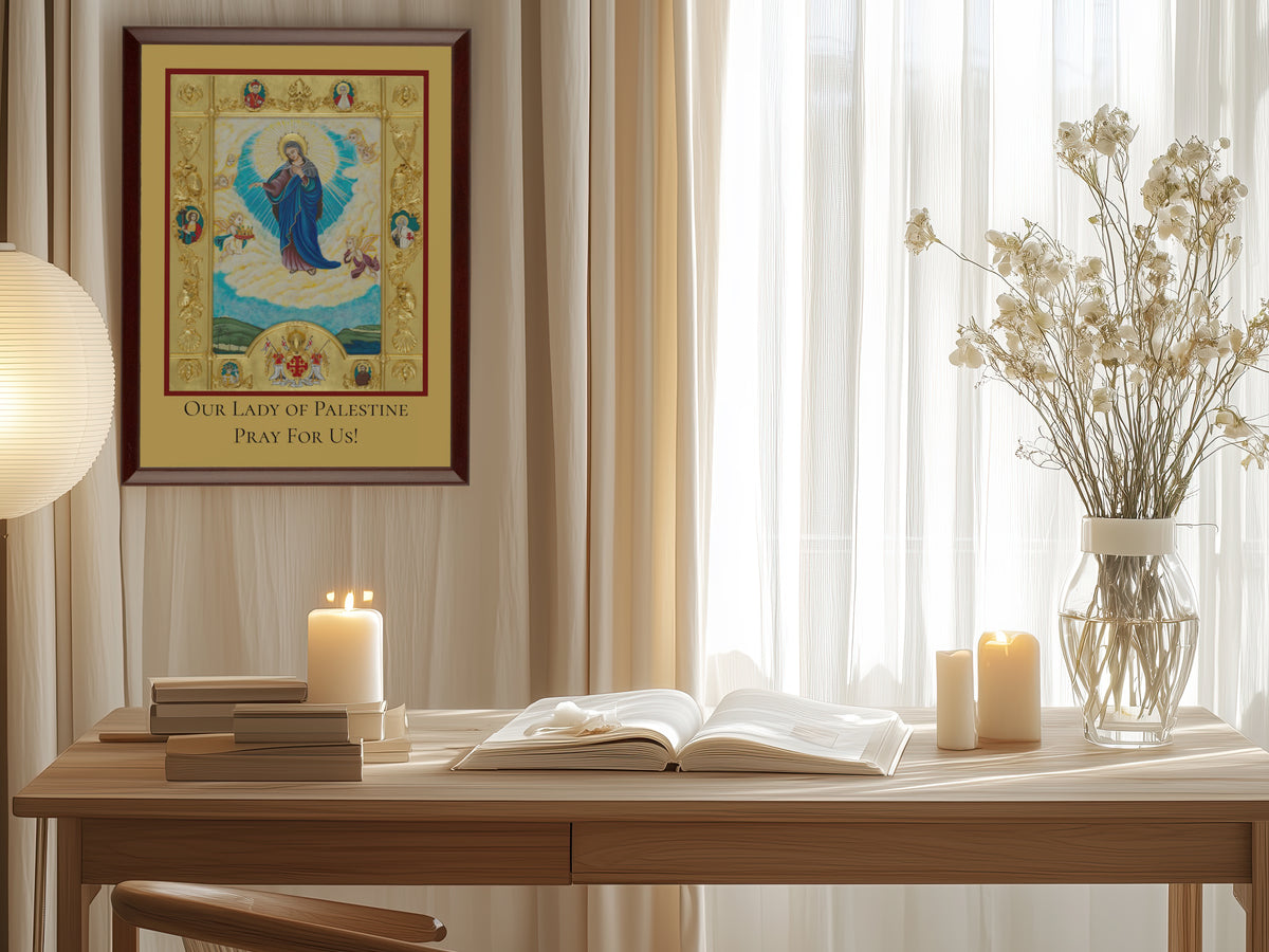 EOHSJ Our Lady of Palestine Icon Plaque