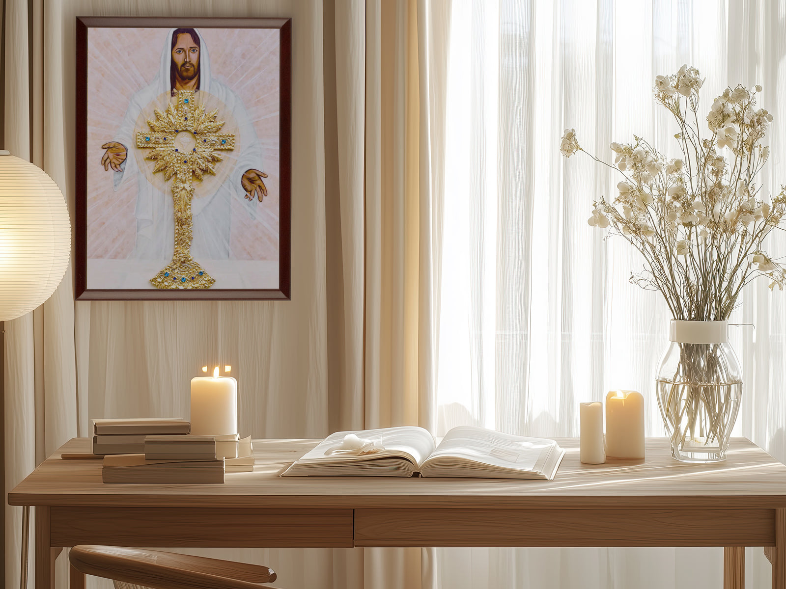 Jesus in the Eucharist Icon Plaque