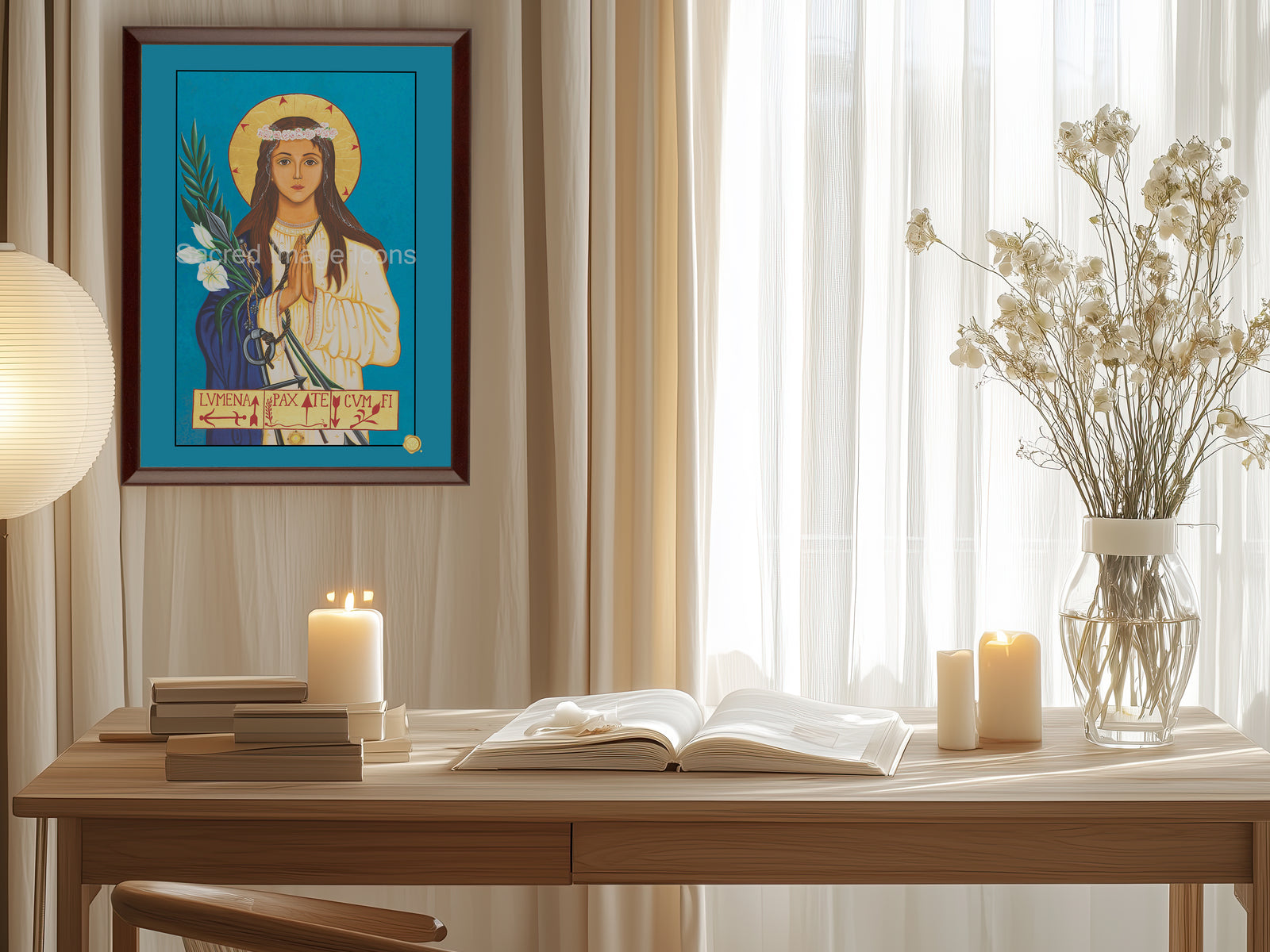 Saint Philomena Icon Plaque