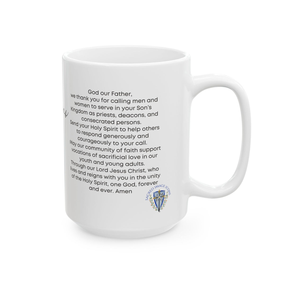 Mother of Vocations Ceramic Mug — Inspirational Prayer Gift for Moms &amp; Teachers (15oz)