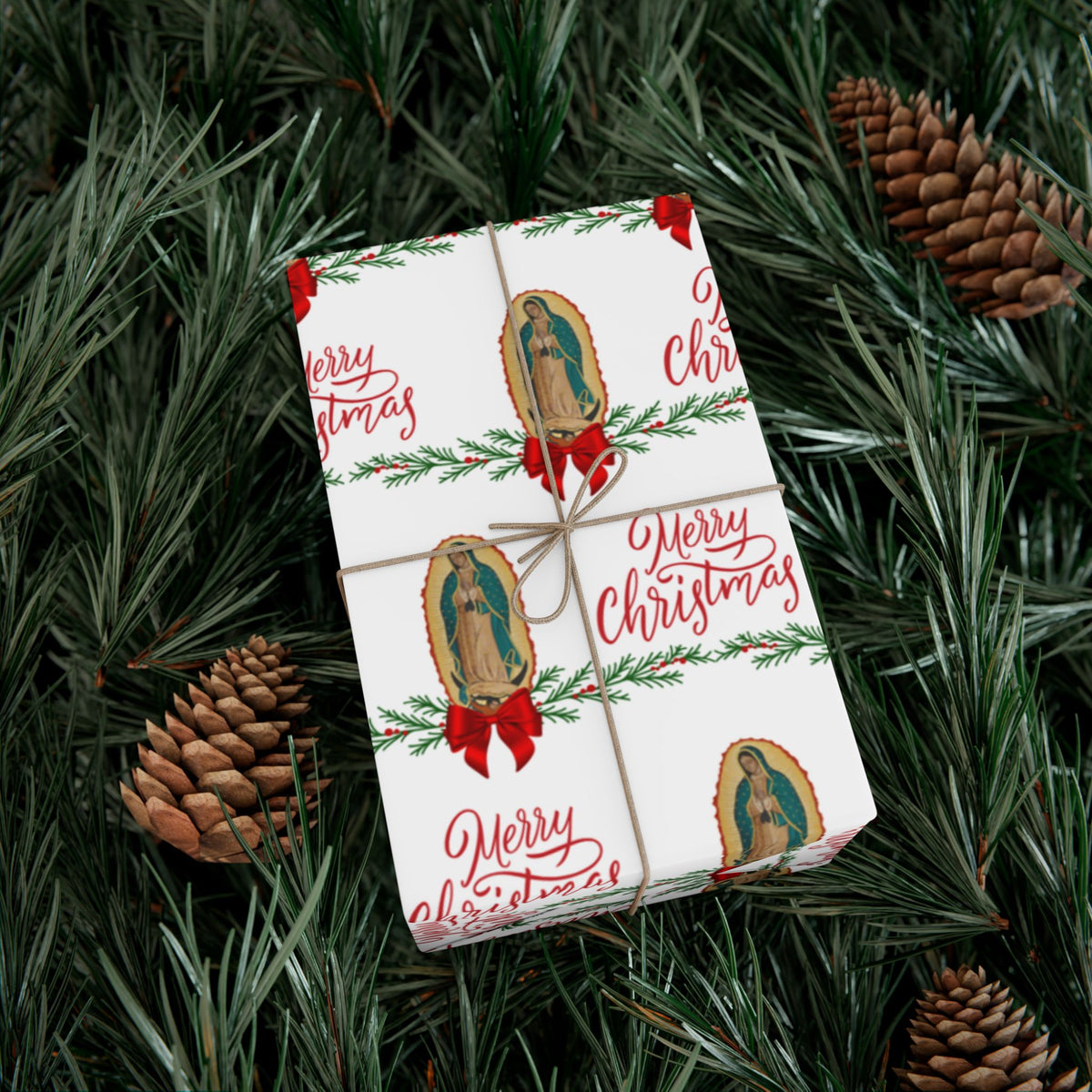 Gift Wrapping Paper - Our Lady of Guadalupe Christmas- Roll