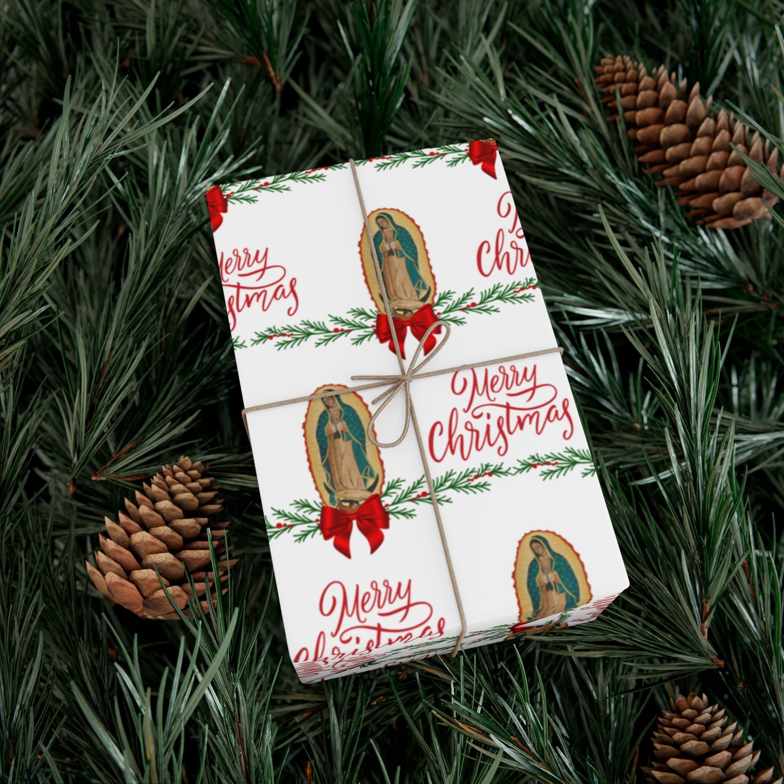 Gift Wrapping Paper - Our Lady of Guadalupe Christmas- Roll