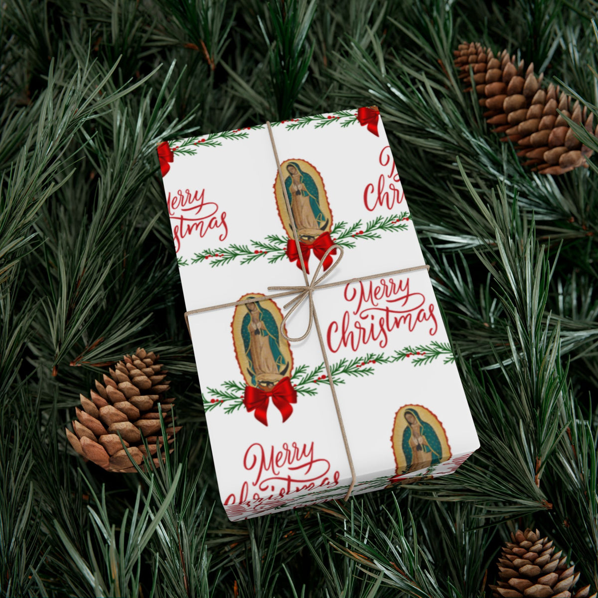 Gift Wrapping Paper - Our Lady of Guadalupe Christmas- Roll