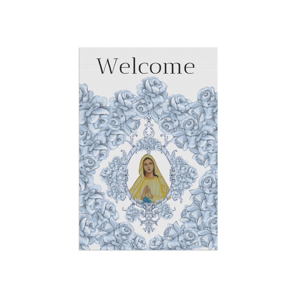 Welcome Our Lady of Lourdes Garden Flag