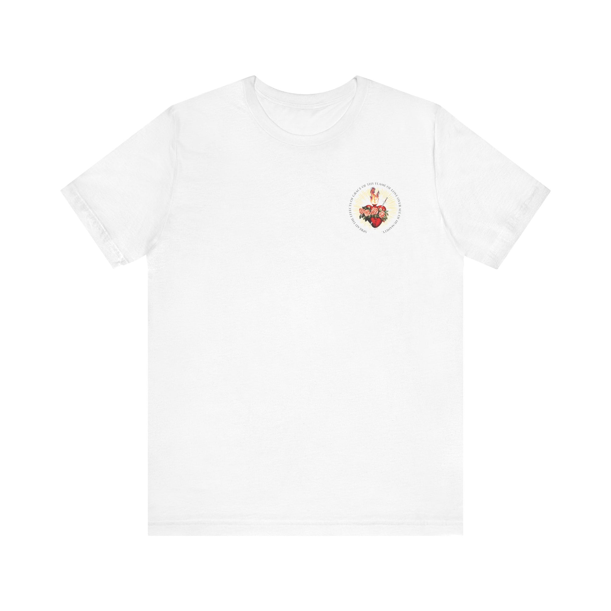 Flame of Love with Unity Prayer & Chalice  -  Unisex  Bella + Canva Jersey Short Sleeve Tee