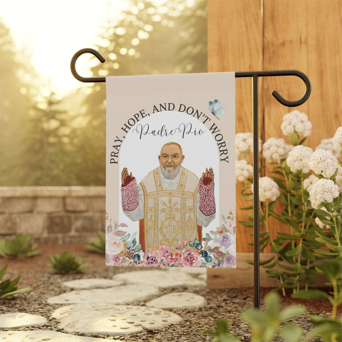 Saint Padre Pio Garden Flag