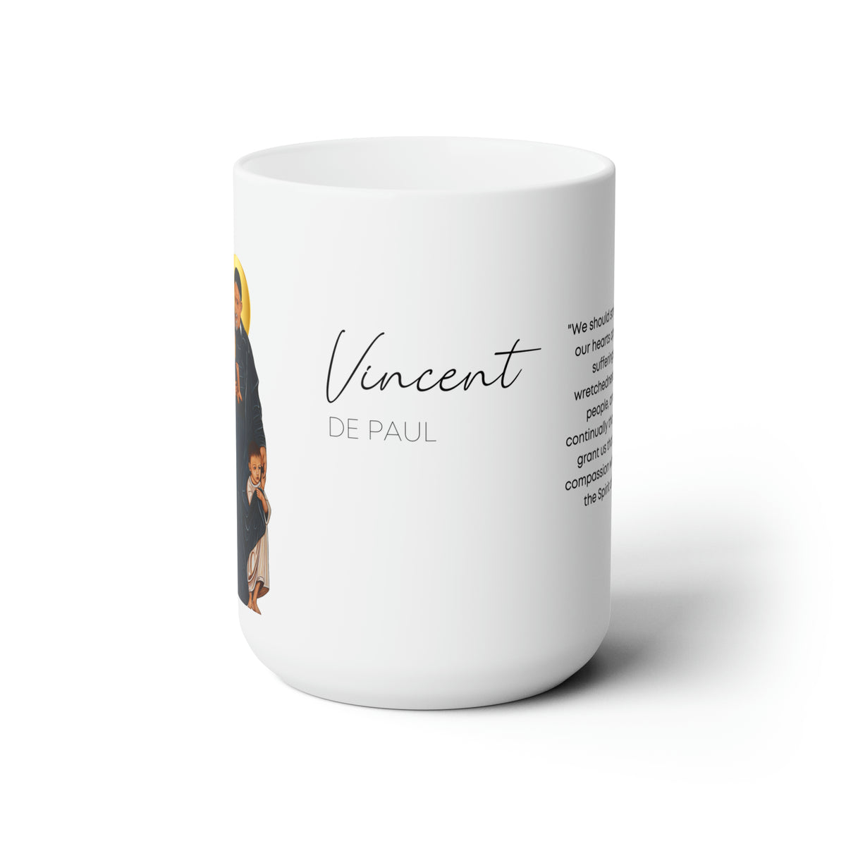 Saint Vincent de Paul Prayer Mug 15oz