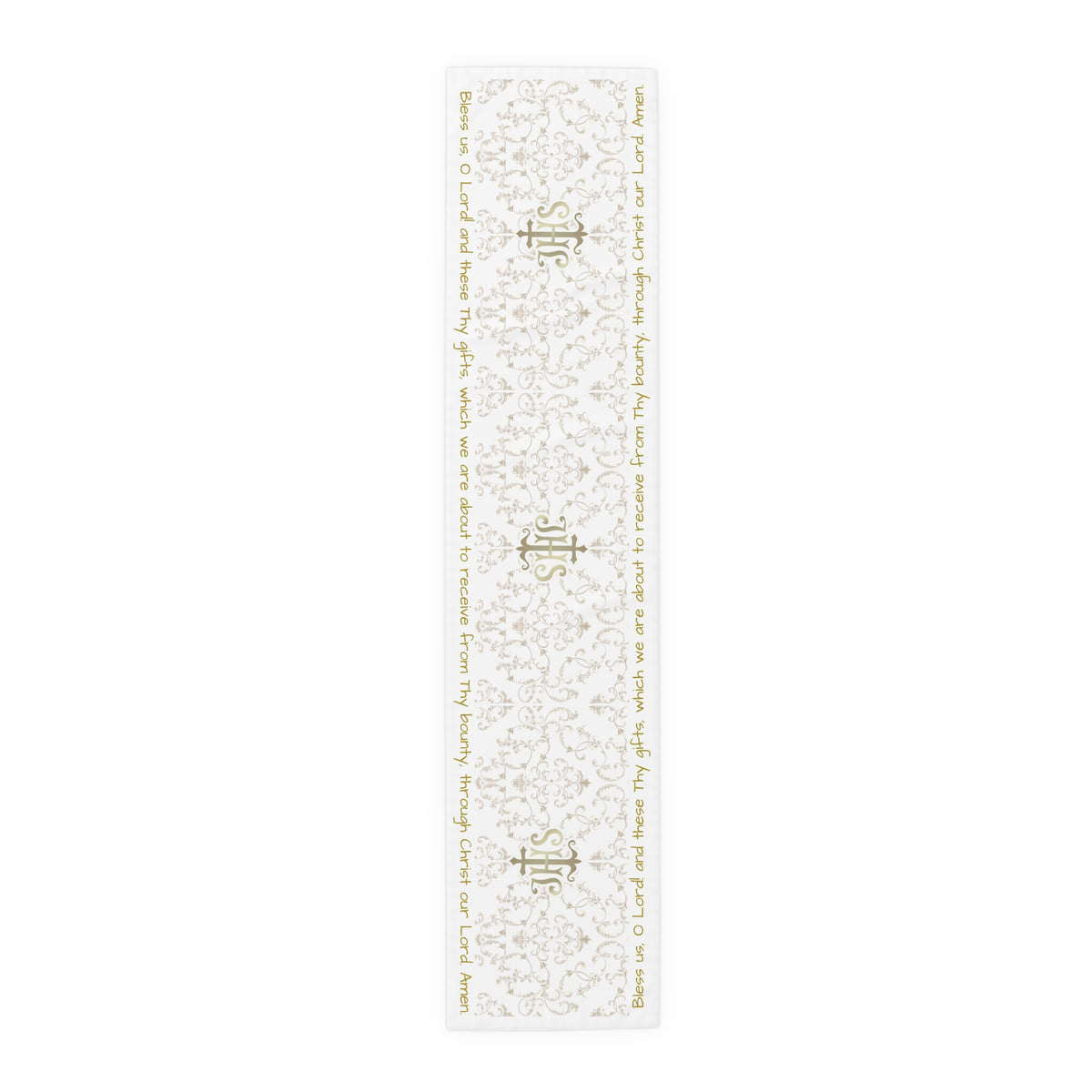 Bless us O Lord Table Runner in Cotton Twill or Poly