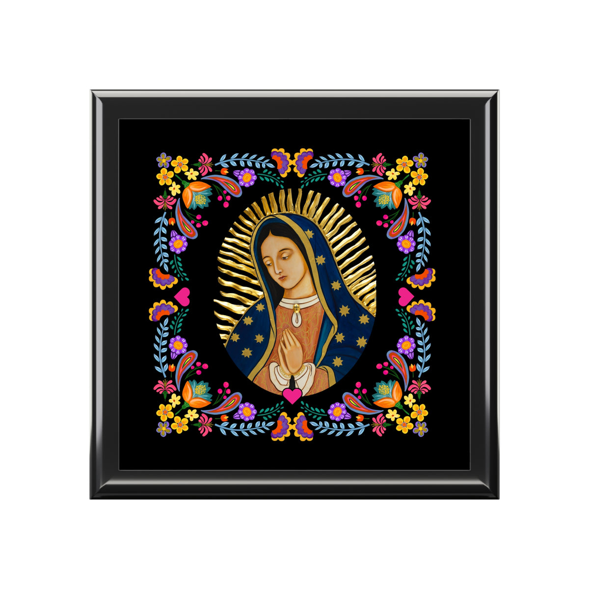 Rosary and Jewelry Box with Our Lady of Guadalupe