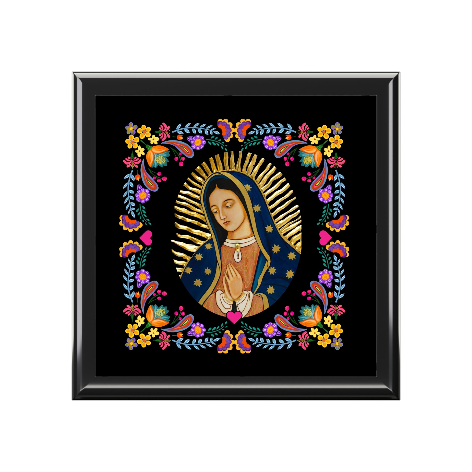 Rosary and Jewelry Box with Our Lady of Guadalupe