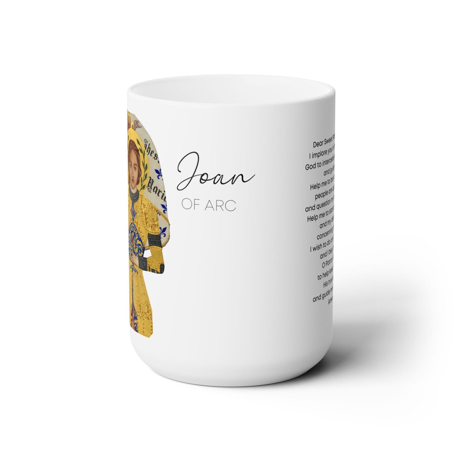 Saint Joan of Arc Prayer Mug 15oz