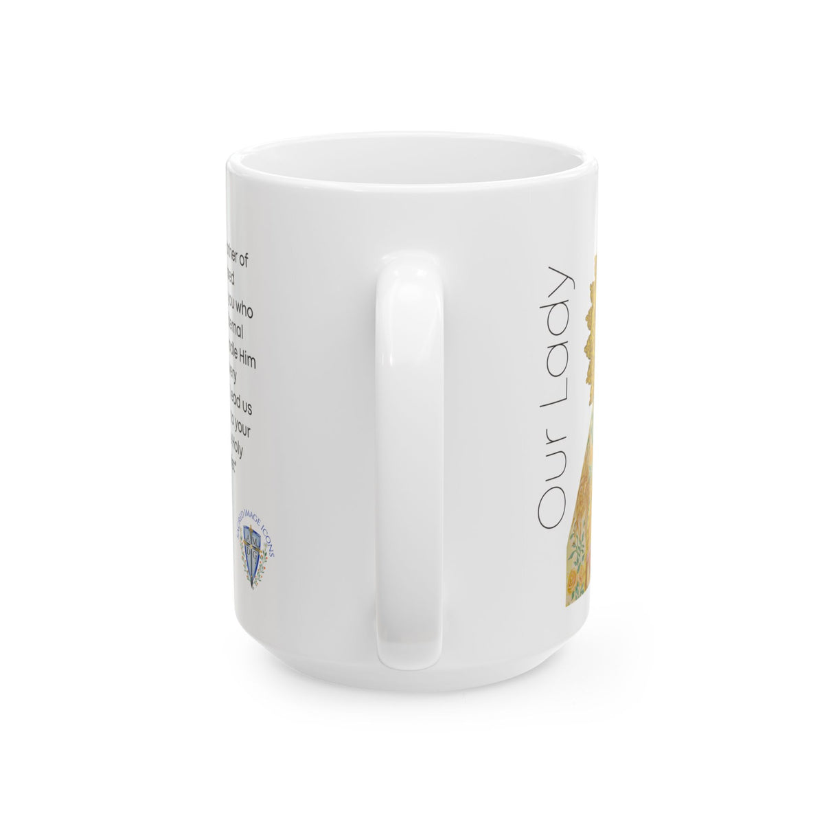 Our Lady Mother of the Eucharist Ceramic Mug – Catholic Prayer Gift (15oz)