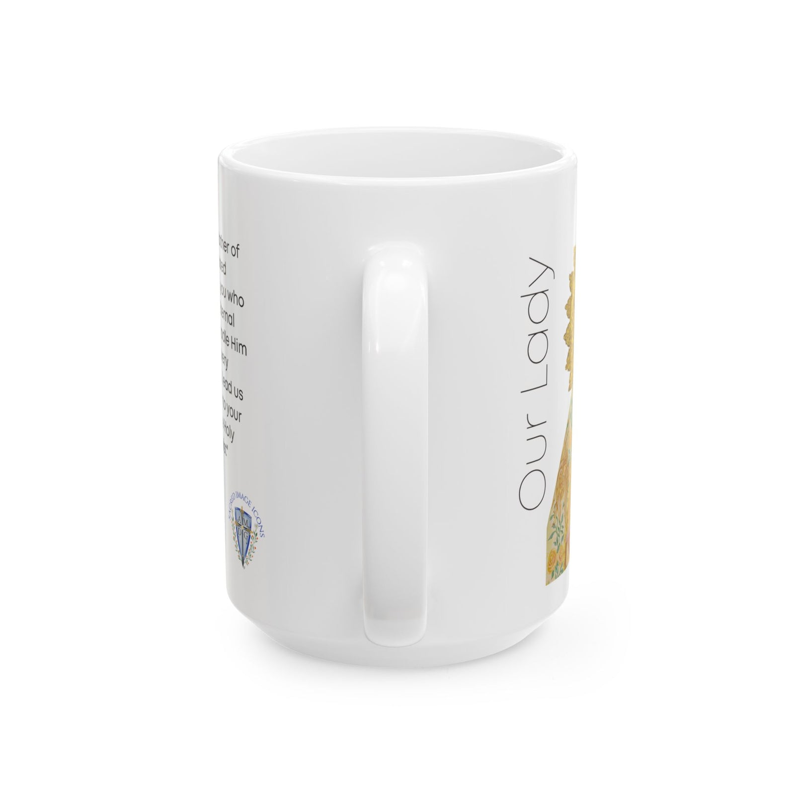 Our Lady Mother of the Eucharist Ceramic Mug – Catholic Prayer Gift (15oz)