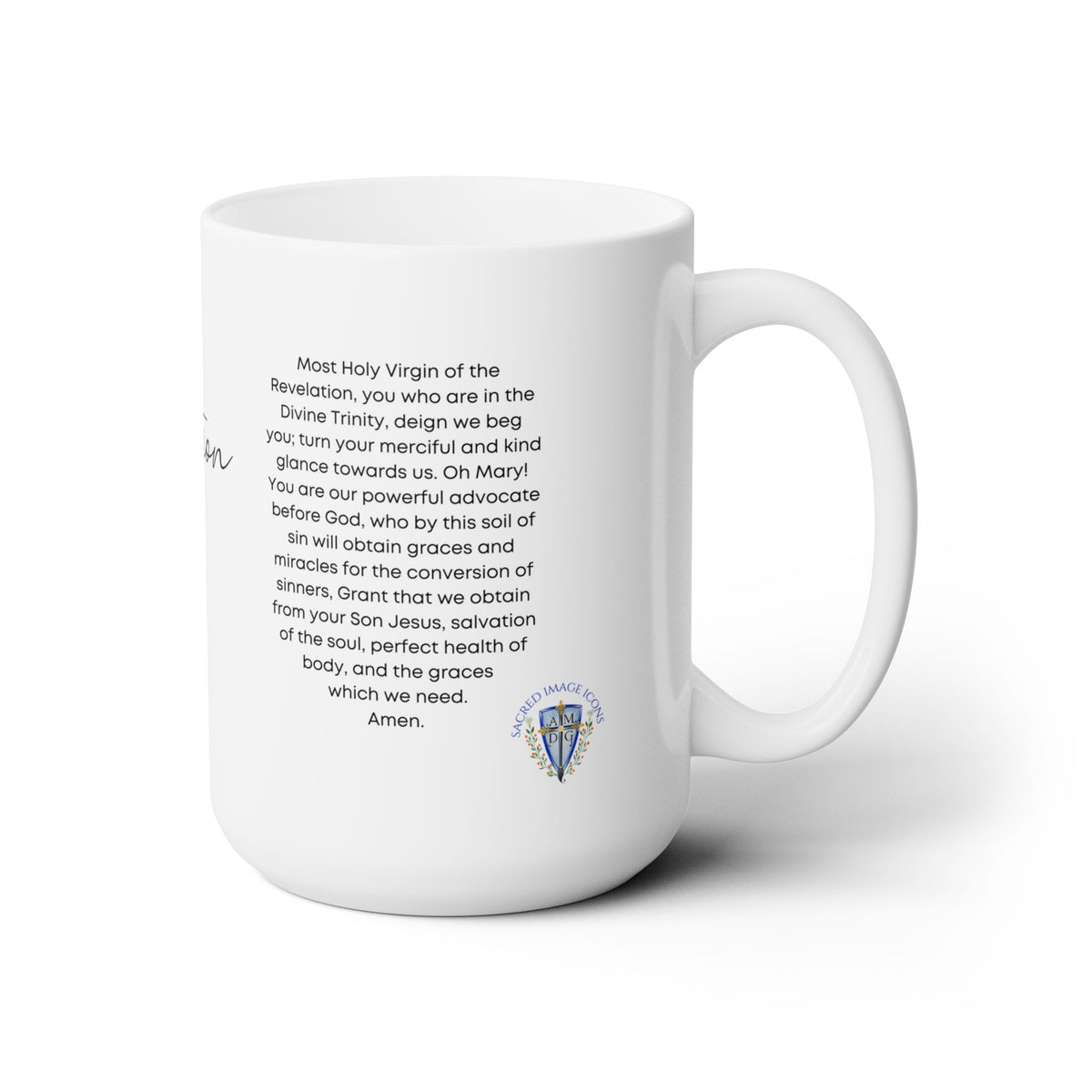 Our Lady of Revelation Prayer Mug 15oz