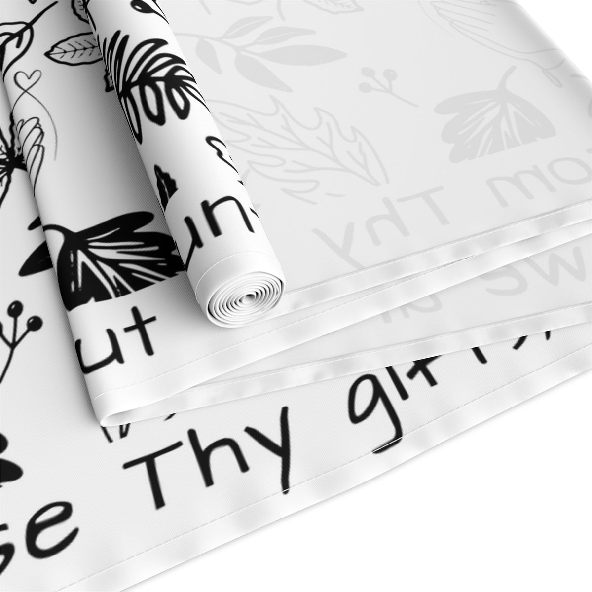 Bless Us O Lord and These Thy Gifts - Table Runner in Cotton or Poly