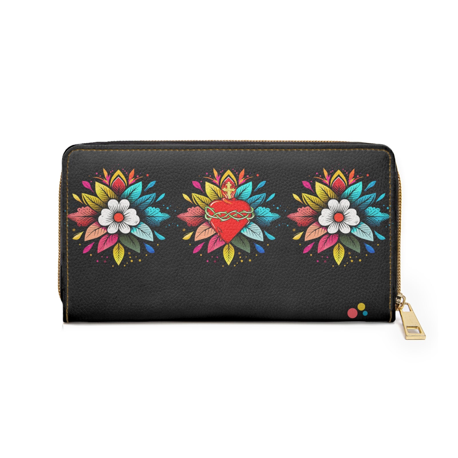 Immaculate & Sacred Heart Zipper Wallet (Vegan Leather)