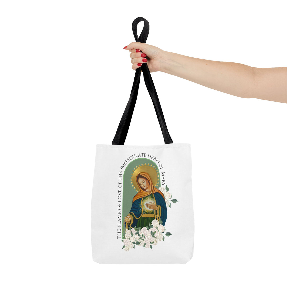 Flame of Love White Tote Bag 13x13